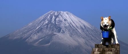 富士山は世界遺産だワン!